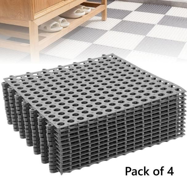 Bathroom Anti Slip Tile Mat (Pack of 4)