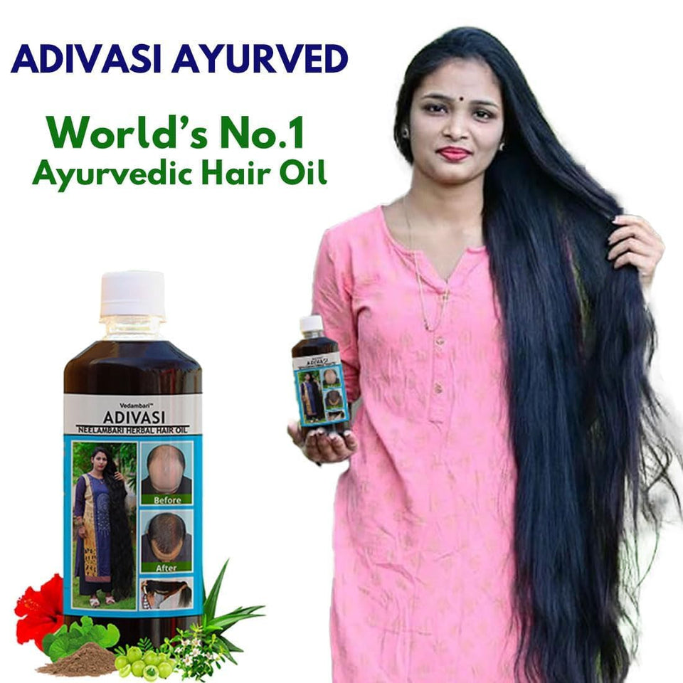 Adivasi Neelambari Herbal Hair Oil 125ML (Pack of 2) – Ayurvedic Hair Growth Oil for All Hair Types